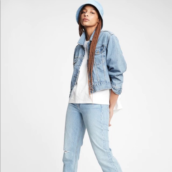 GAP oversized Dolman Denim Icon Jacket - Picture 1 of 9